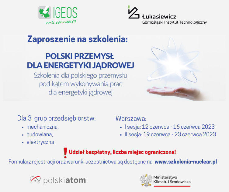 Szkolenia dla polskiego przemysłu pod kątem wykonywania prac dla energetyki jądrowej